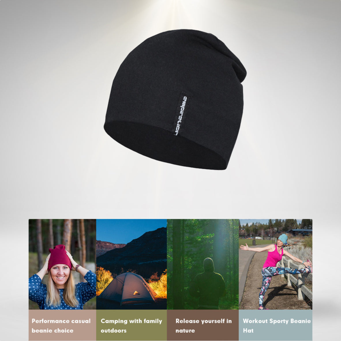 9" Multifunctional Lightweight Beanies Hats Snug Fitting, Running Skull Cap Helmet Liner Sleep Caps
