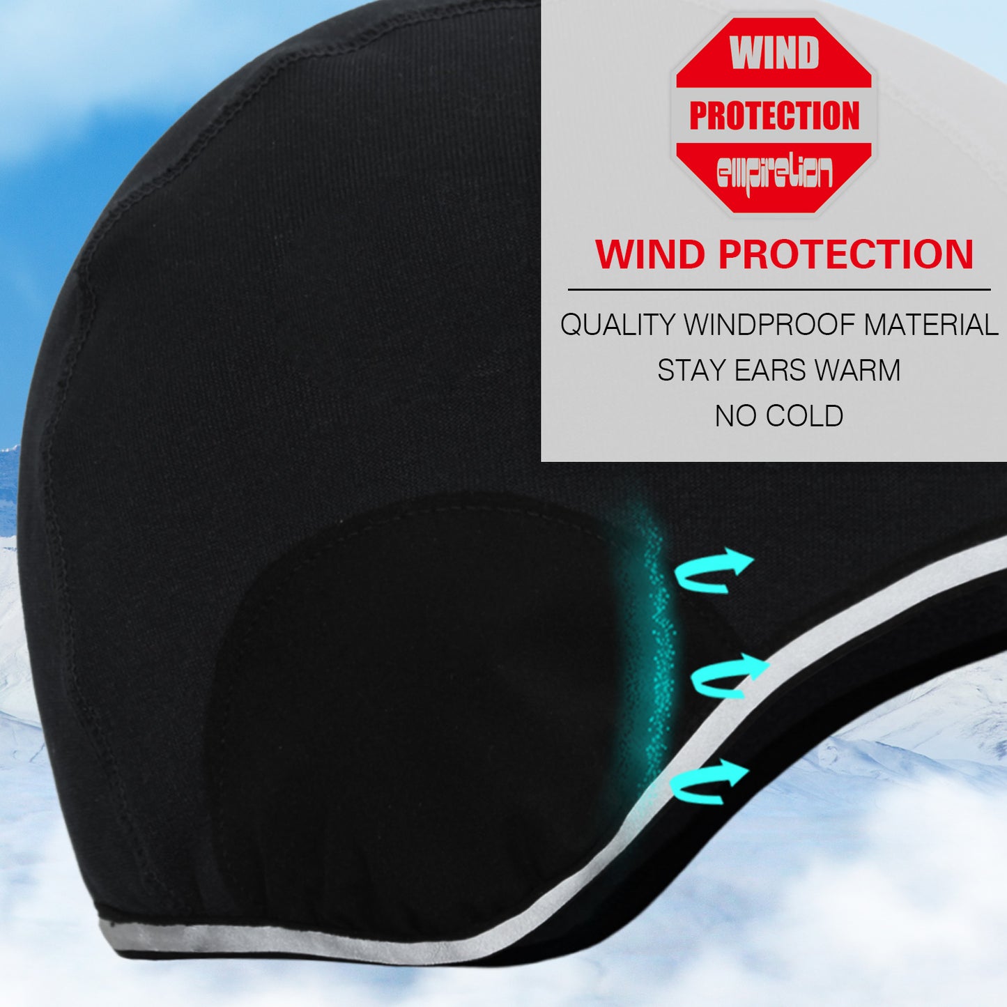 Ears Protection Thermal Helmet Liner Reflective Cycling Skiing Windproof Beanie