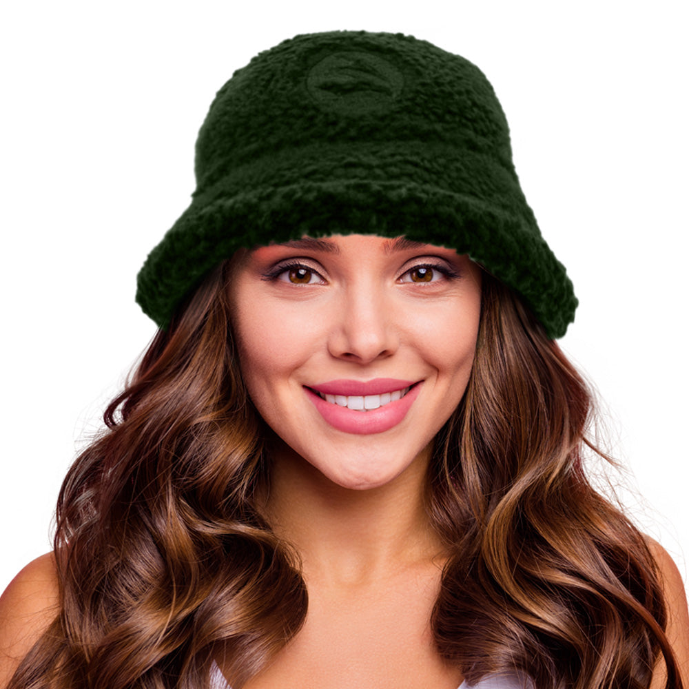 Womens Bucket Hat Fuzzy Faux Fur Sherpa Fisherman Cap