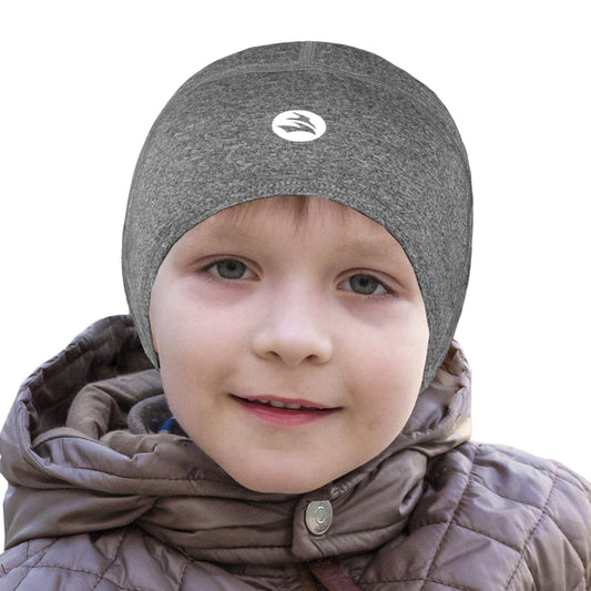 Kids Thermal Helmet Liner Thin Skull Cover Ears Beanie Child Running Hats