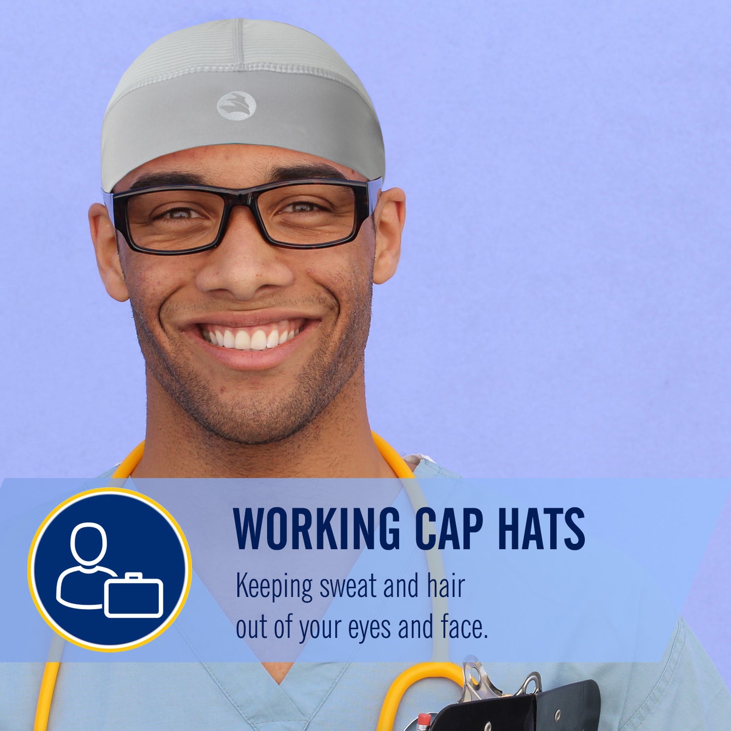 Low-Profile Cooling Helmet/Hard hat Liner, Stretch Working Cap, Summer Sweat Wicking Skull Cap, Running Beanie Sun Protection