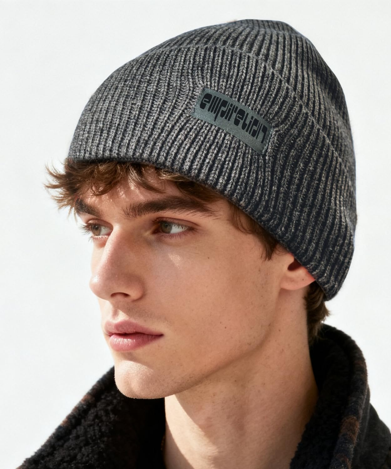 Warm Cuffed Beanie for Winter, 9 cm Extra-Warm Fold Wind-Resistant Hats