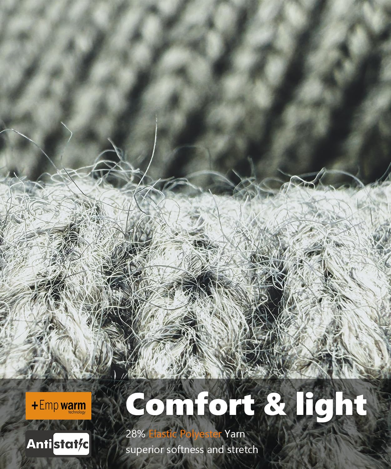 Warm Cuffed Beanie for Winter, 9 cm Extra-Warm Fold Wind-Resistant Hats