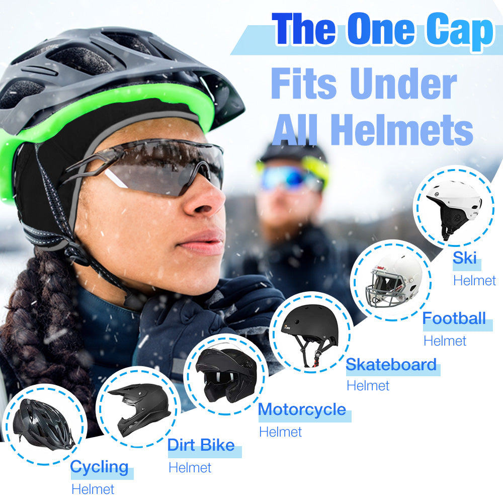 Windproof Skull Cap w/Glasses Hole Reflective Warm Fuzzy Beanie