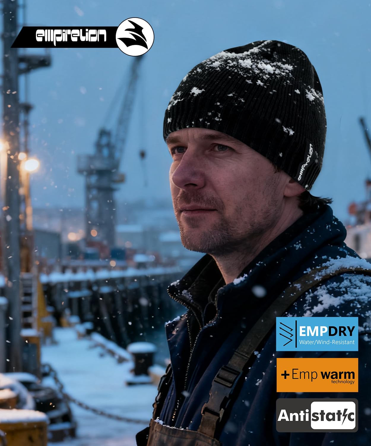 Water-Resistant Windproof Skull Cap, Helmet-Compatible Winter Beanie Snow-Proof Lightweight Hat