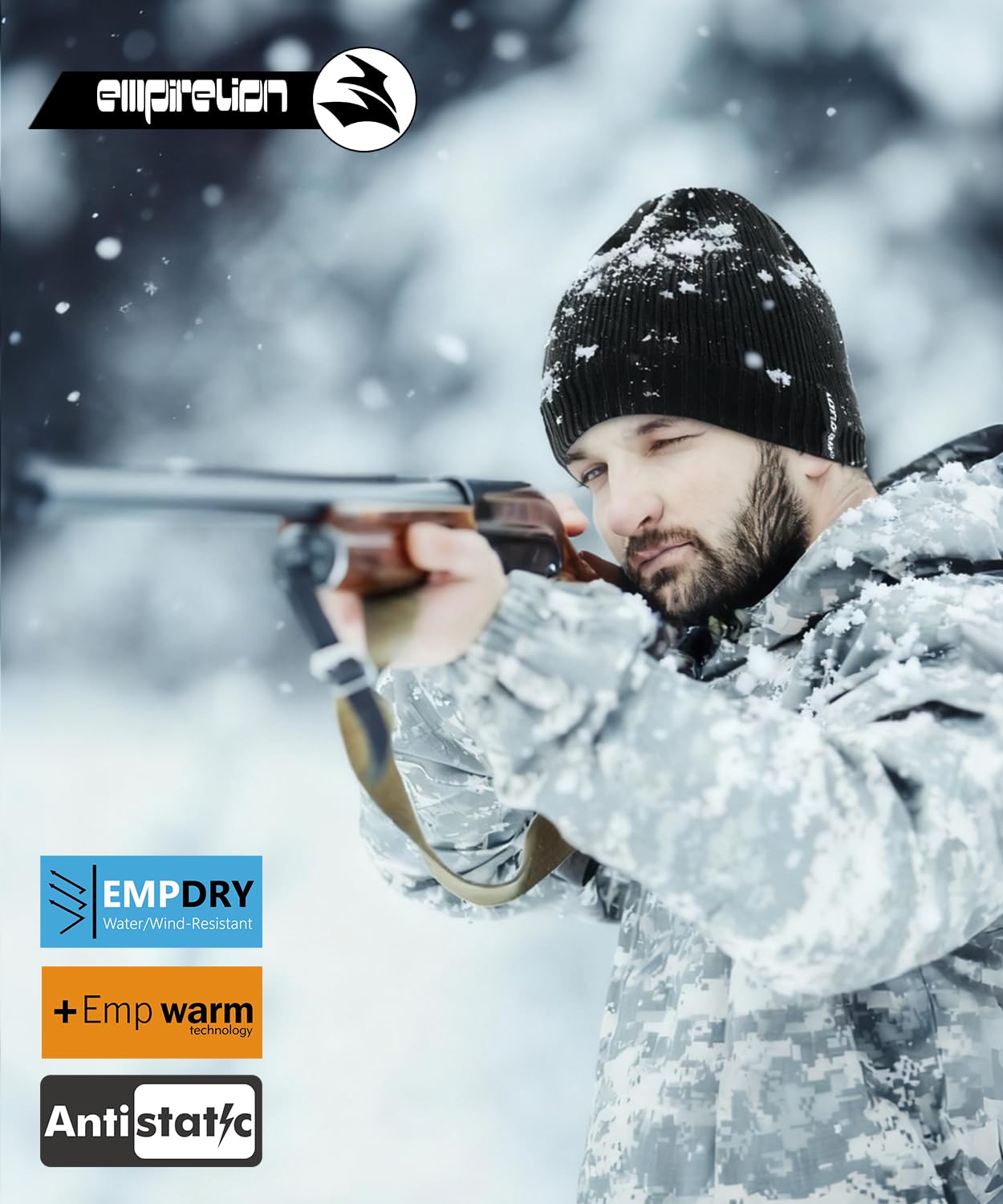 Water-Resistant Windproof Skull Cap, Helmet-Compatible Winter Beanie Snow-Proof Lightweight Hat