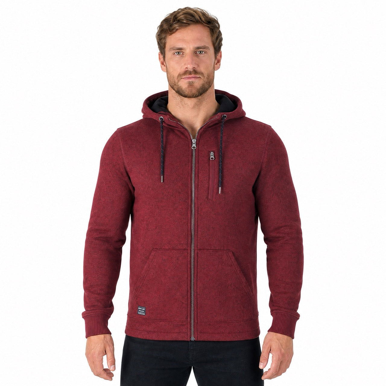 Men's Zip Thru Warm Cosy Thermal Climbing Hiking Heavy Sweatshirt
