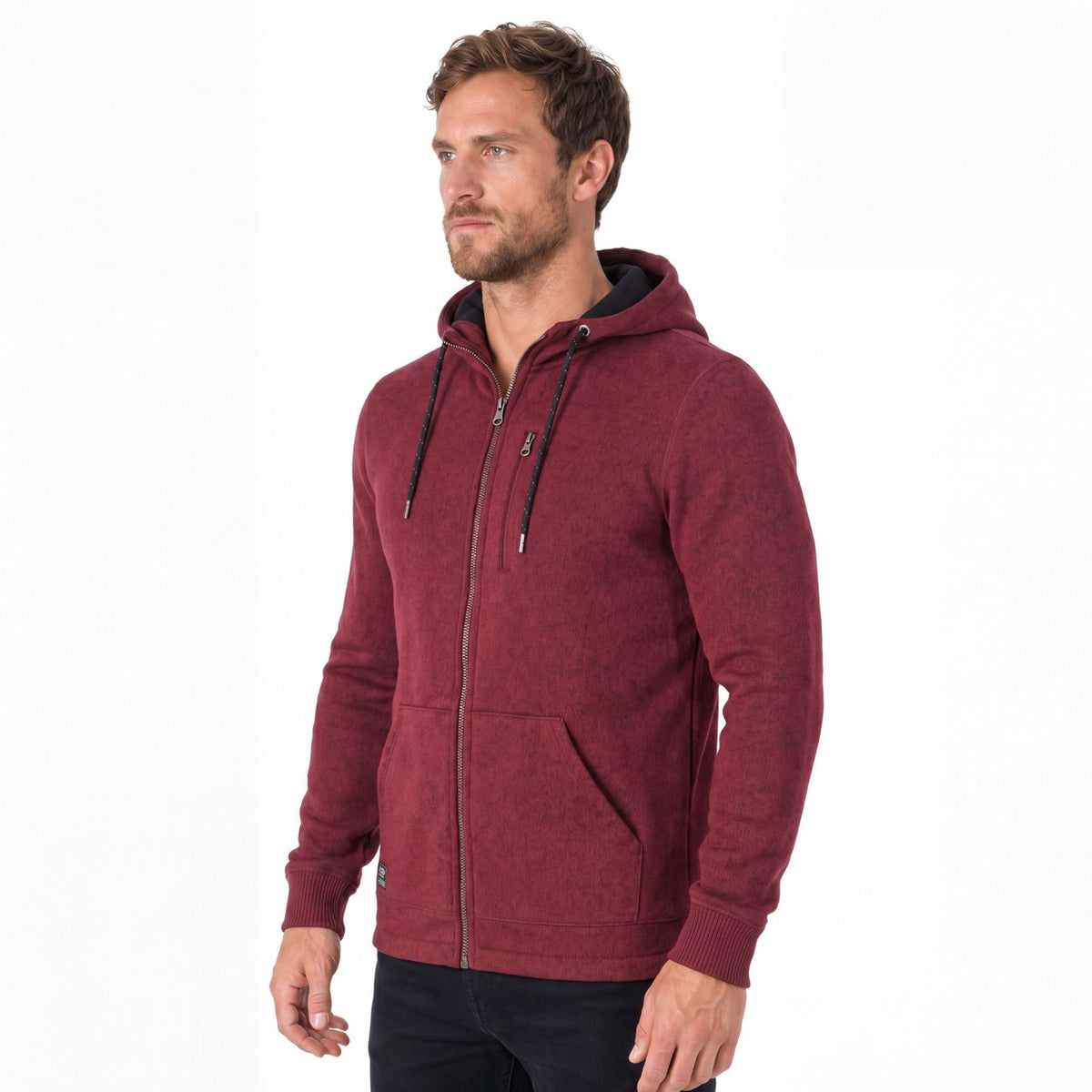 Men's Zip Thru Warm Cosy Thermal Climbing Hiking Heavy Sweatshirt