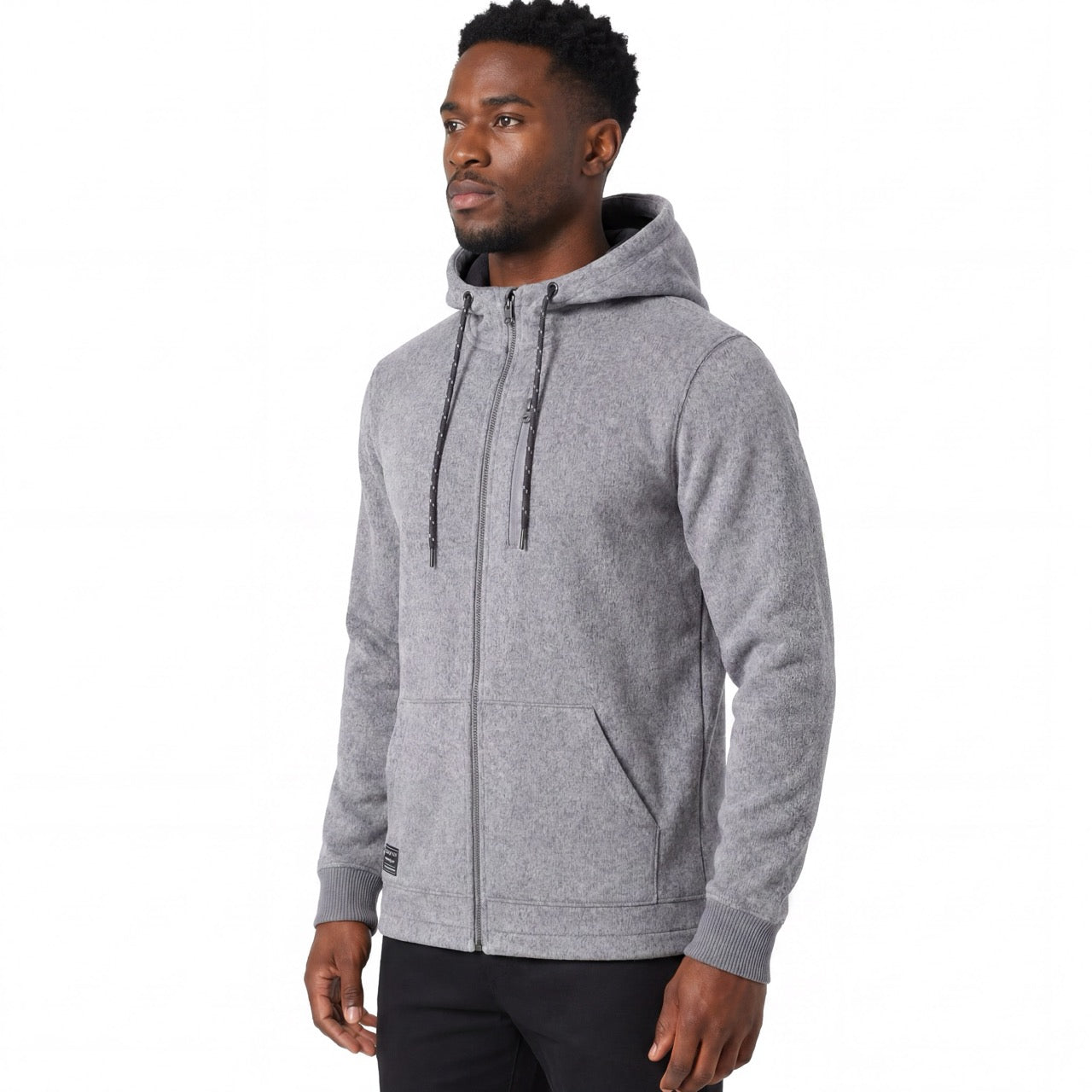 Men's Zip Thru Warm Cosy Thermal Climbing Hiking Heavy Sweatshirt