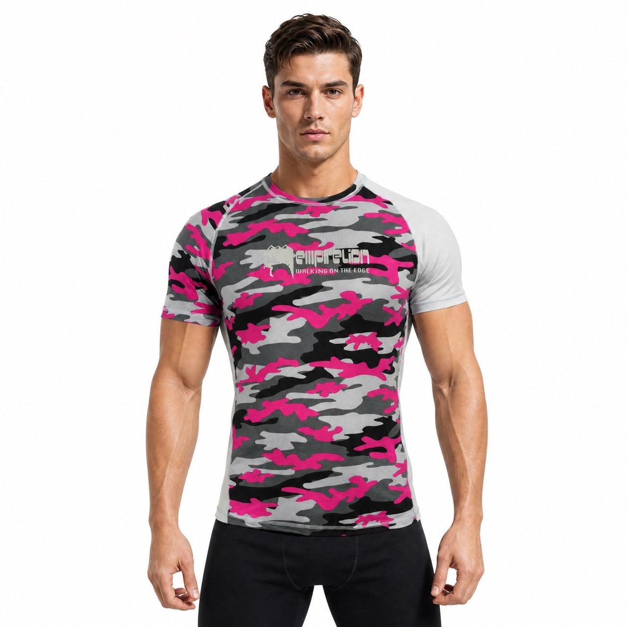 Men's Boys Rock Climbing Graffiti Printed Short Sleeve T-Shirt