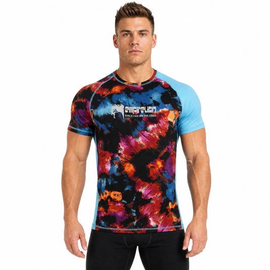 Men's Boys Rock Climbing Graffiti Printed Short Sleeve T-Shirt