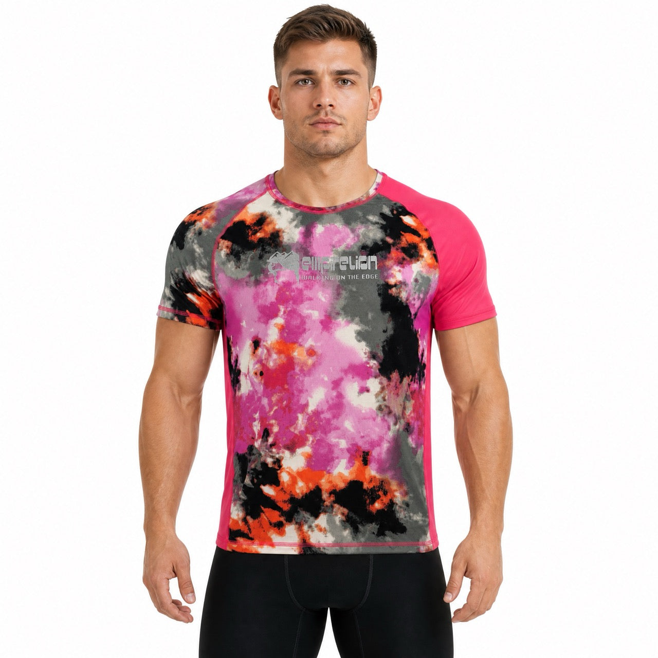 Men's Boys Rock Climbing Graffiti Printed Short Sleeve T-Shirt