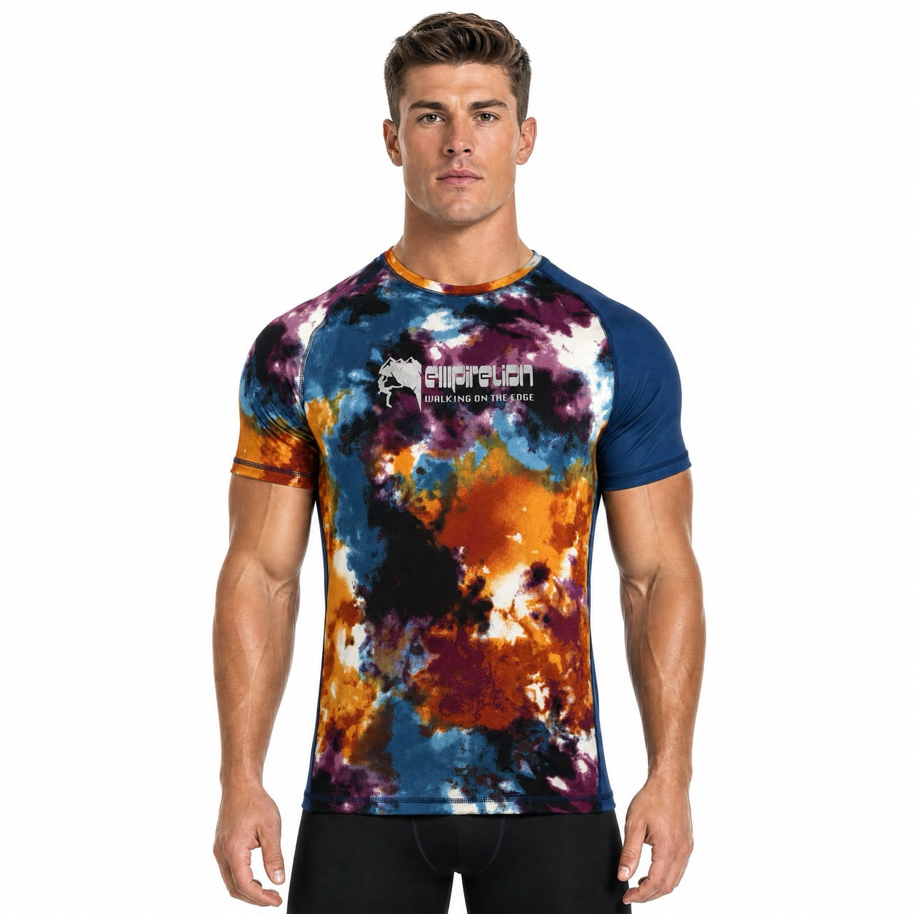 Men's Boys Rock Climbing Graffiti Printed Short Sleeve T-Shirt
