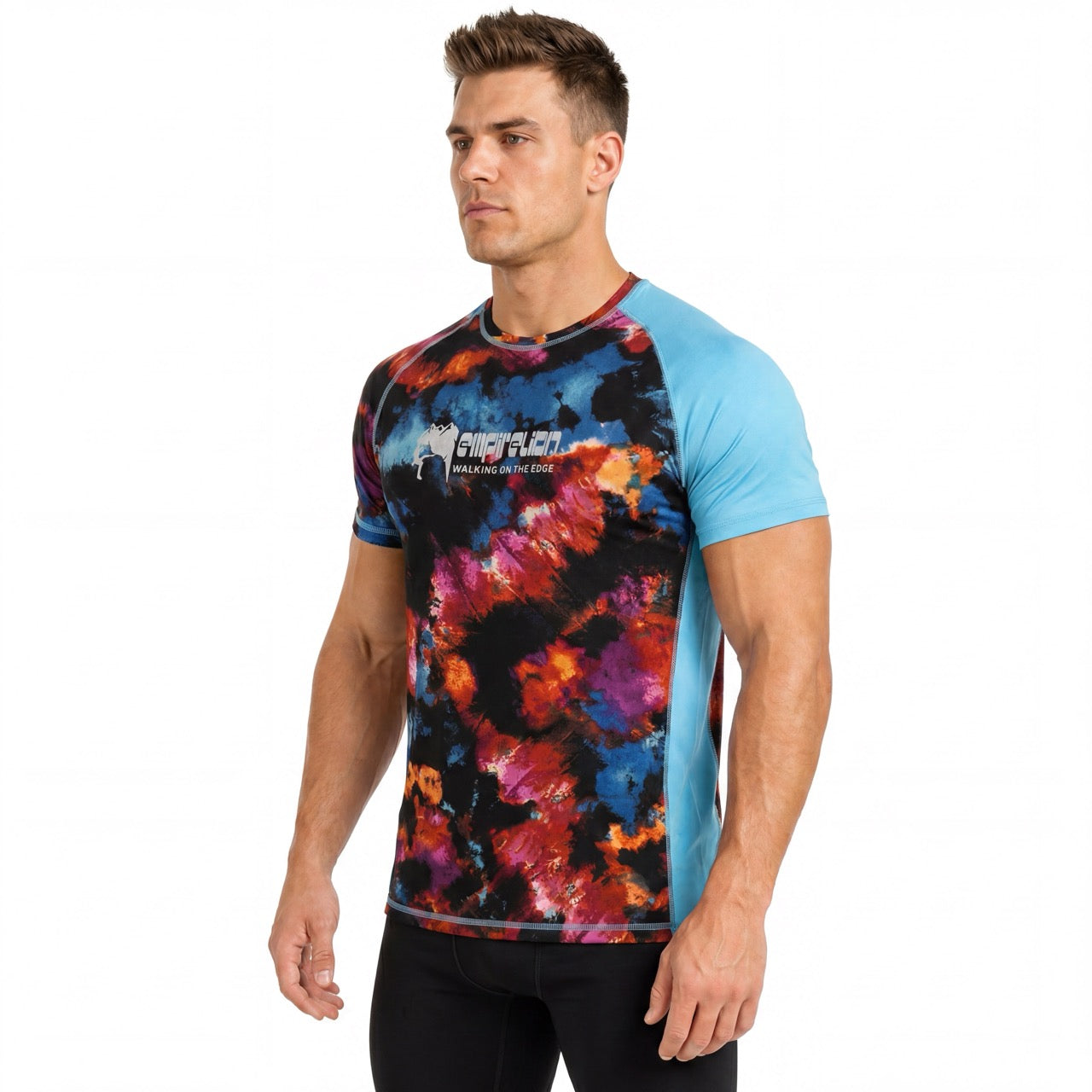 Men's Boys Rock Climbing Graffiti Printed Short Sleeve T-Shirt