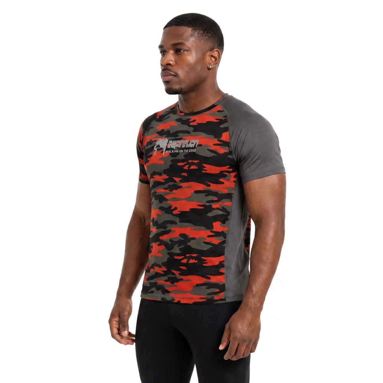 Men's Boys Rock Climbing Graffiti Printed Short Sleeve T-Shirt