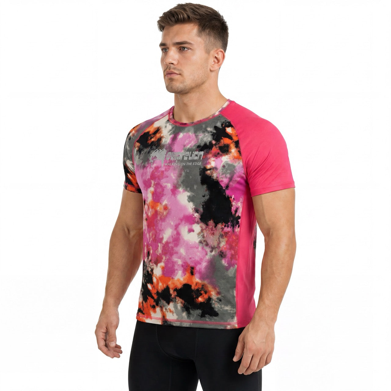 Men's Boys Rock Climbing Graffiti Printed Short Sleeve T-Shirt