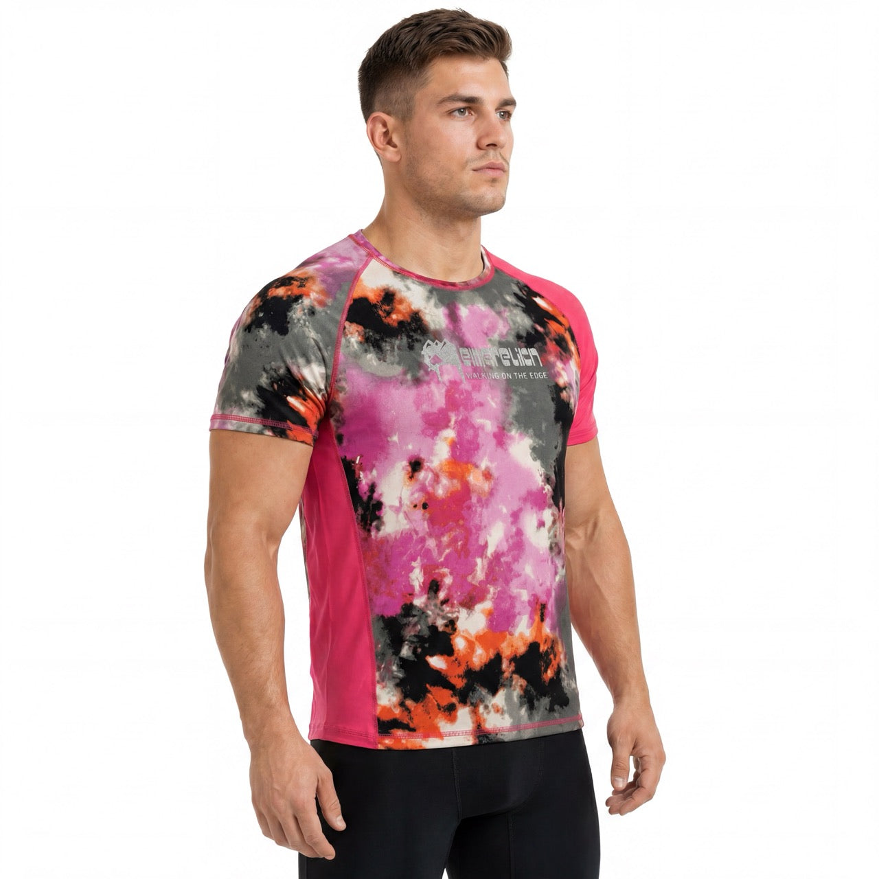 Men's Boys Rock Climbing Graffiti Printed Short Sleeve T-Shirt