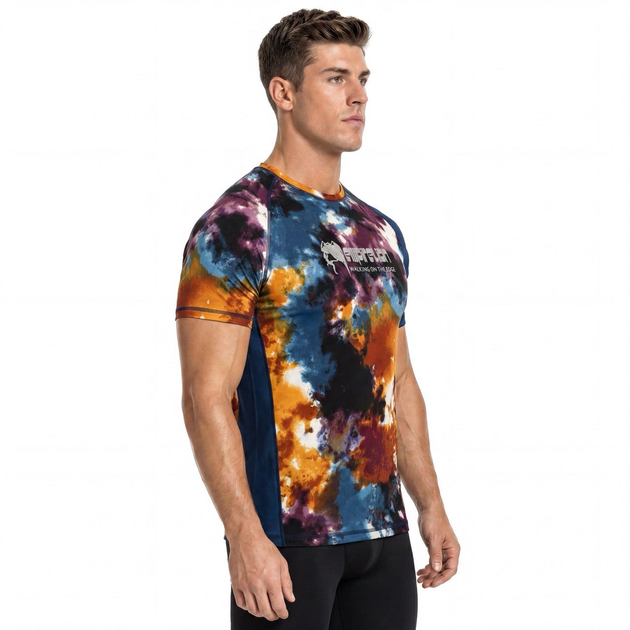 Men's Boys Rock Climbing Graffiti Printed Short Sleeve T-Shirt