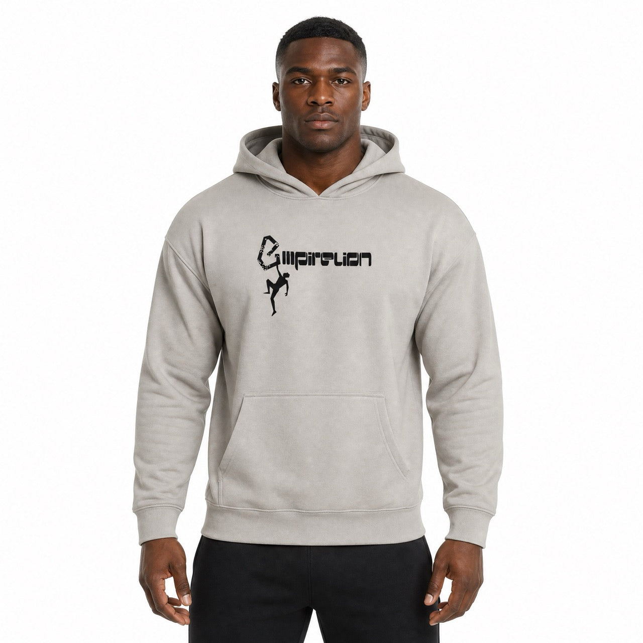 Men's Boys Rock Climbing Printed Over Shoulder Hoodie