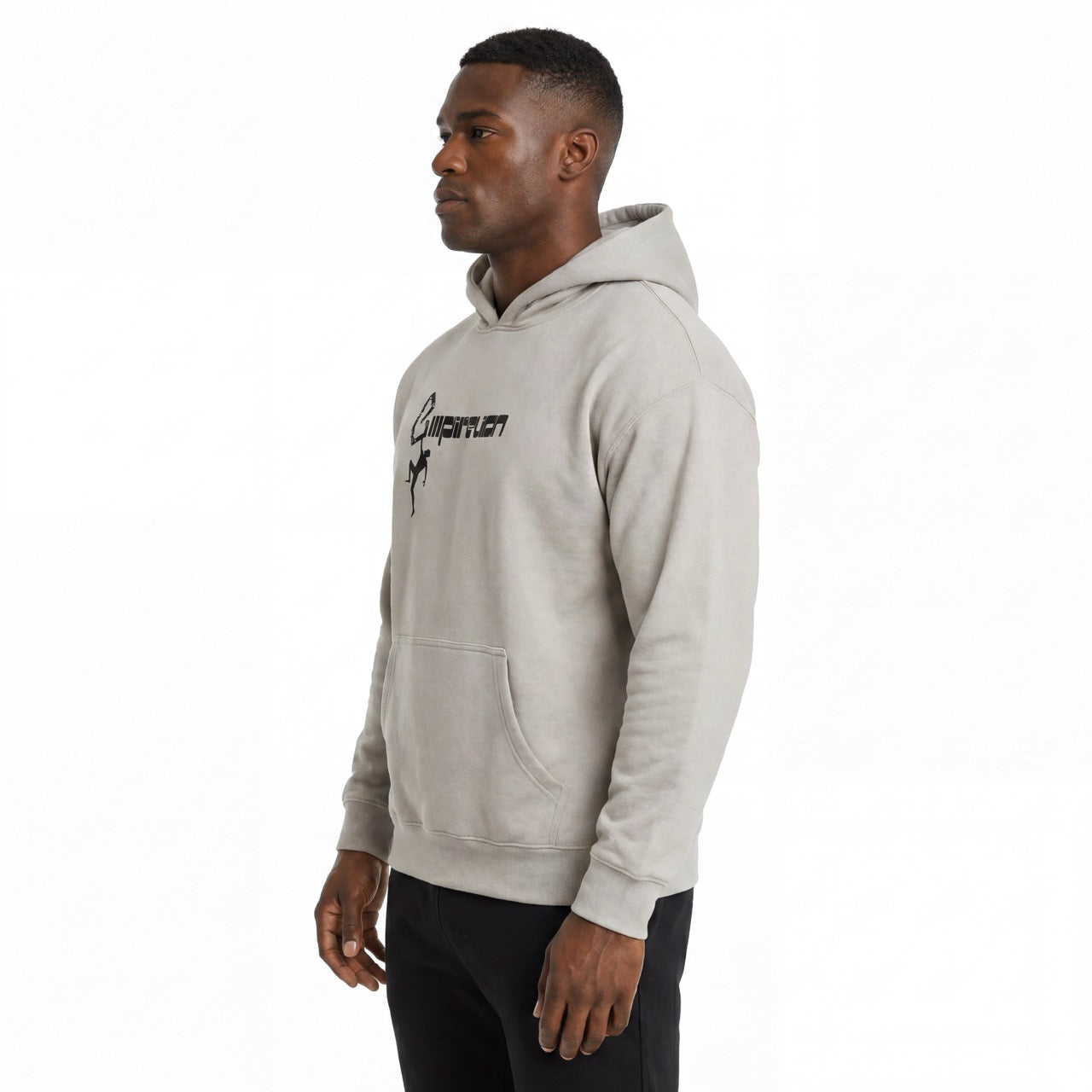 Men's Boys Rock Climbing Printed Over Shoulder Hoodie