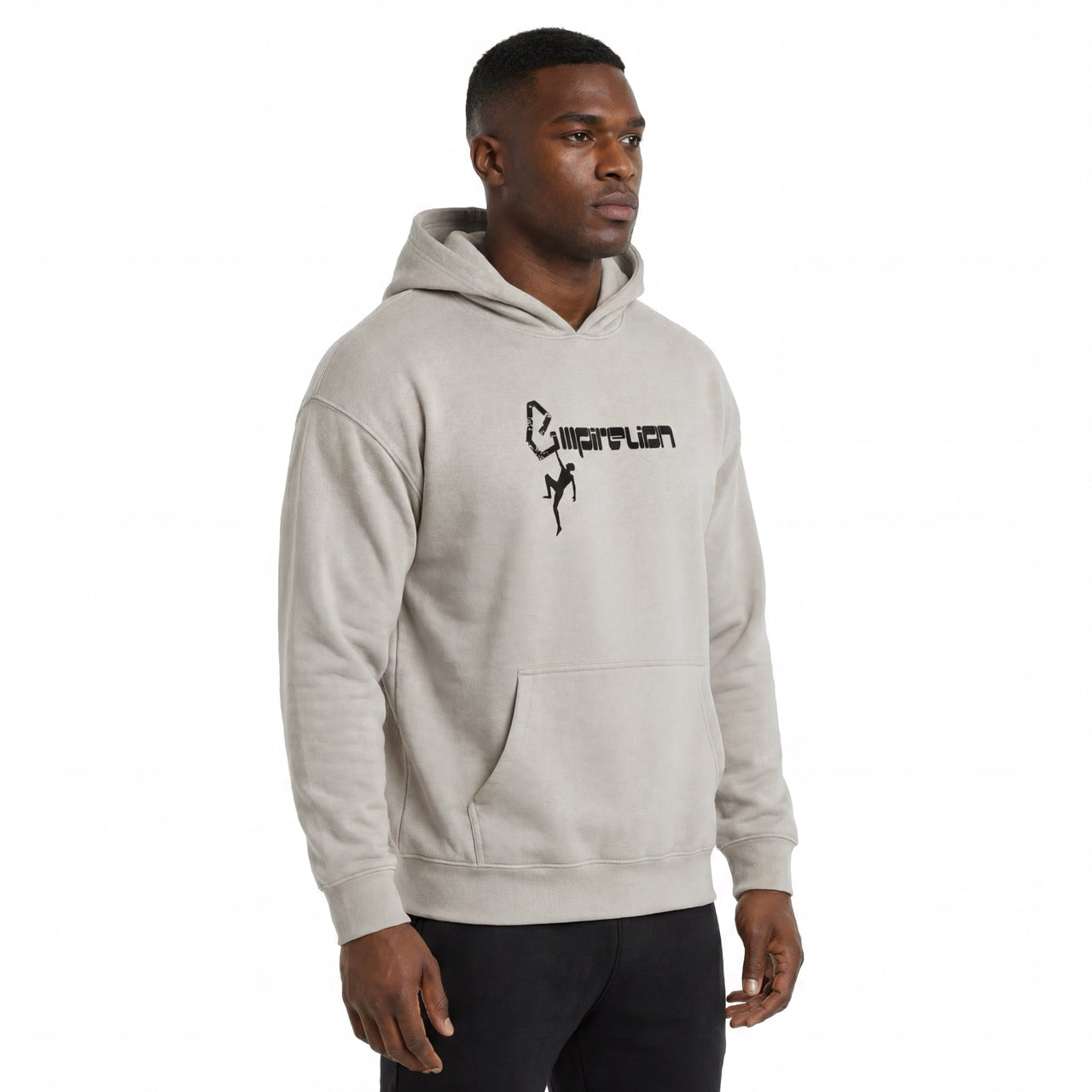 Men's Boys Rock Climbing Printed Over Shoulder Hoodie