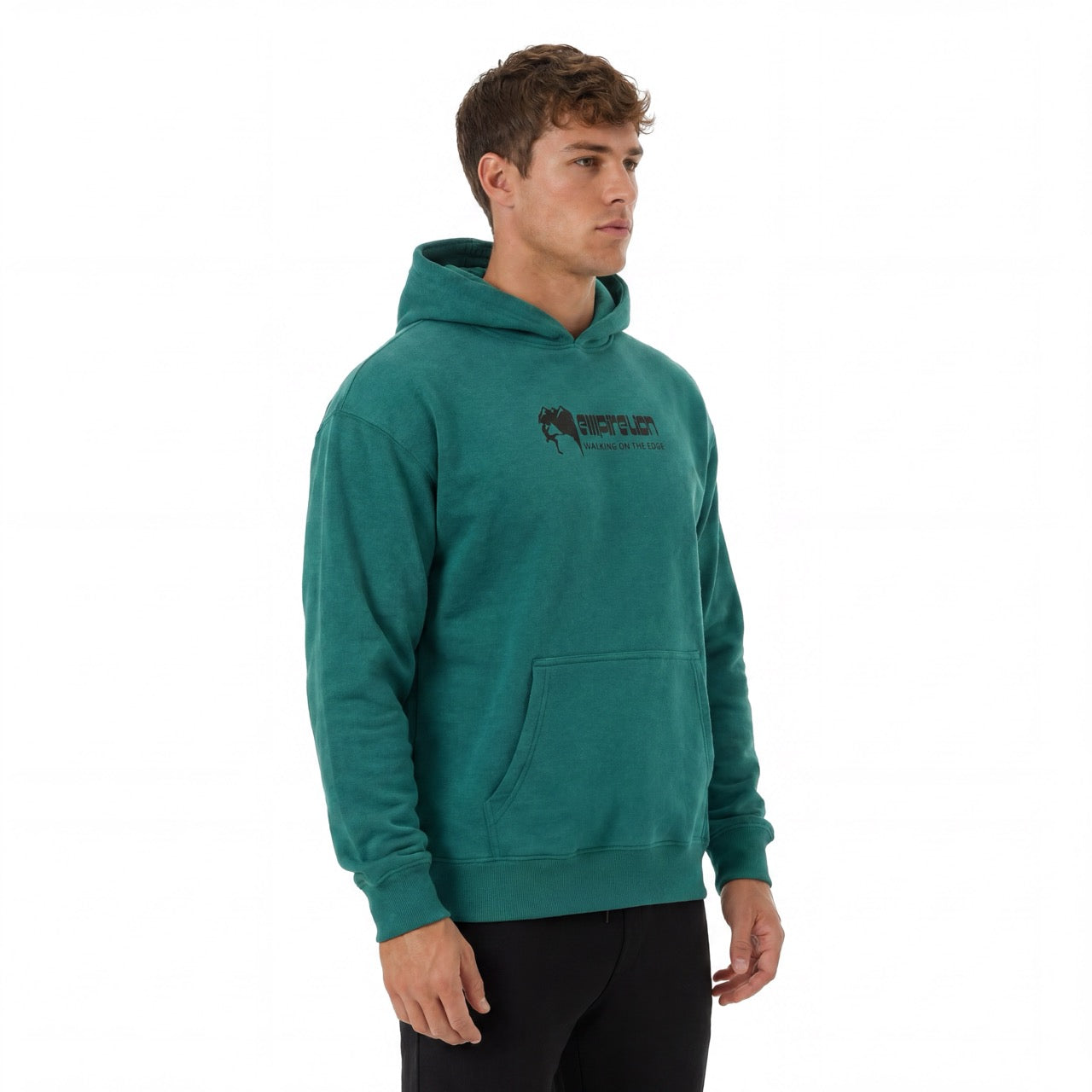 Men's Boys Rock Climbing Printed Over Shoulder Hoodie