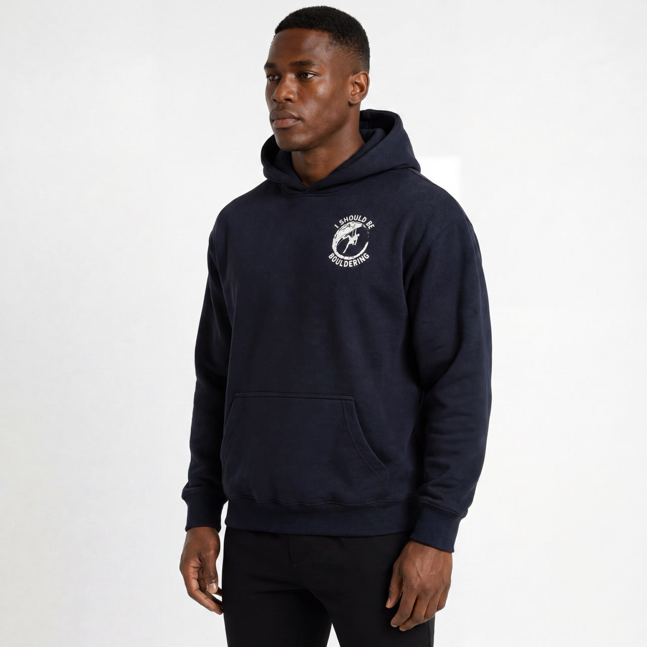 Men's Boys Rock Climbing Printed Over Shoulder Hoodie