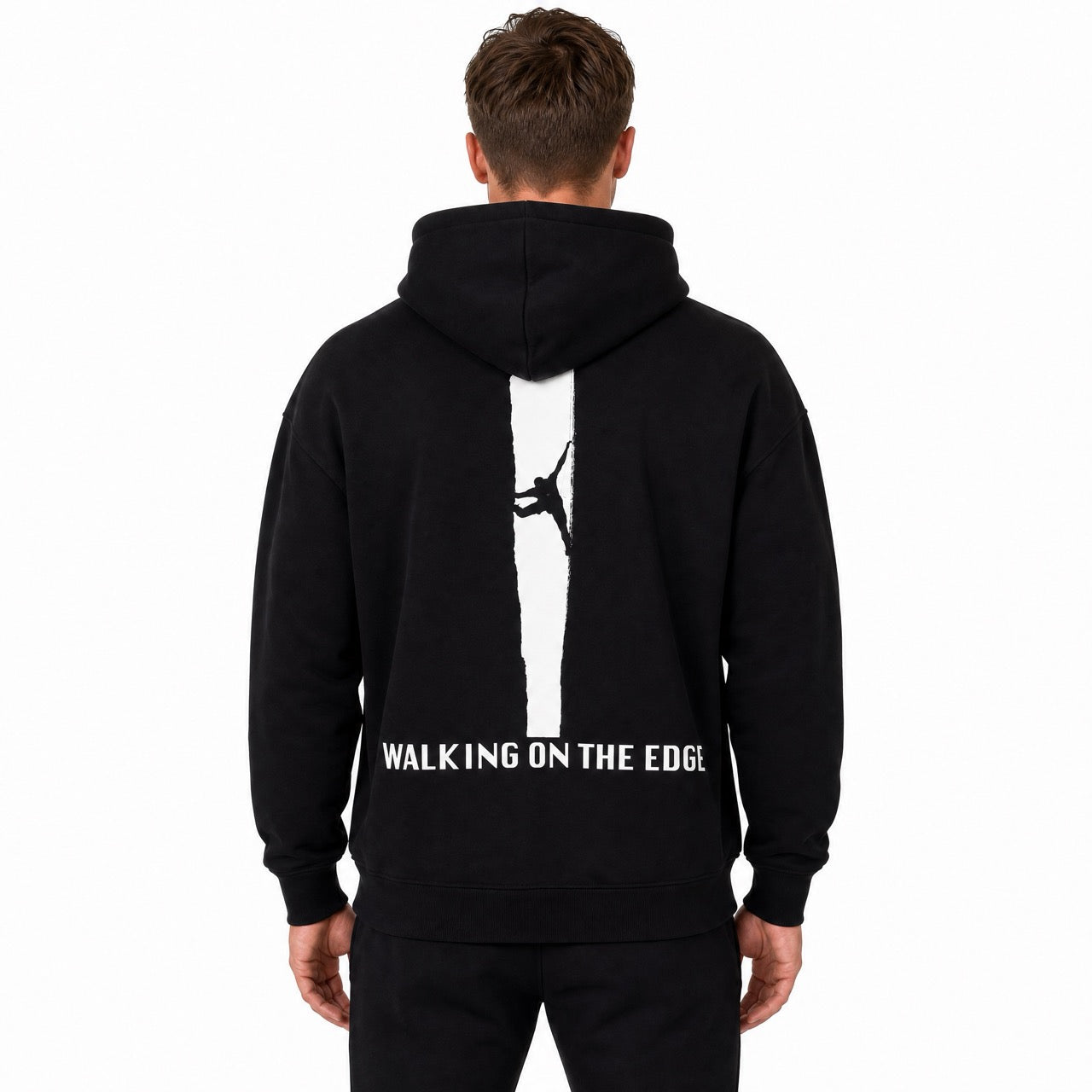 Men's Boys Rock Climbing Printed Over Shoulder Hoodie