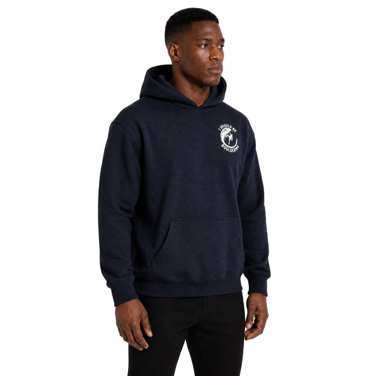 Men's Boys Rock Climbing Printed Over Shoulder Hoodie