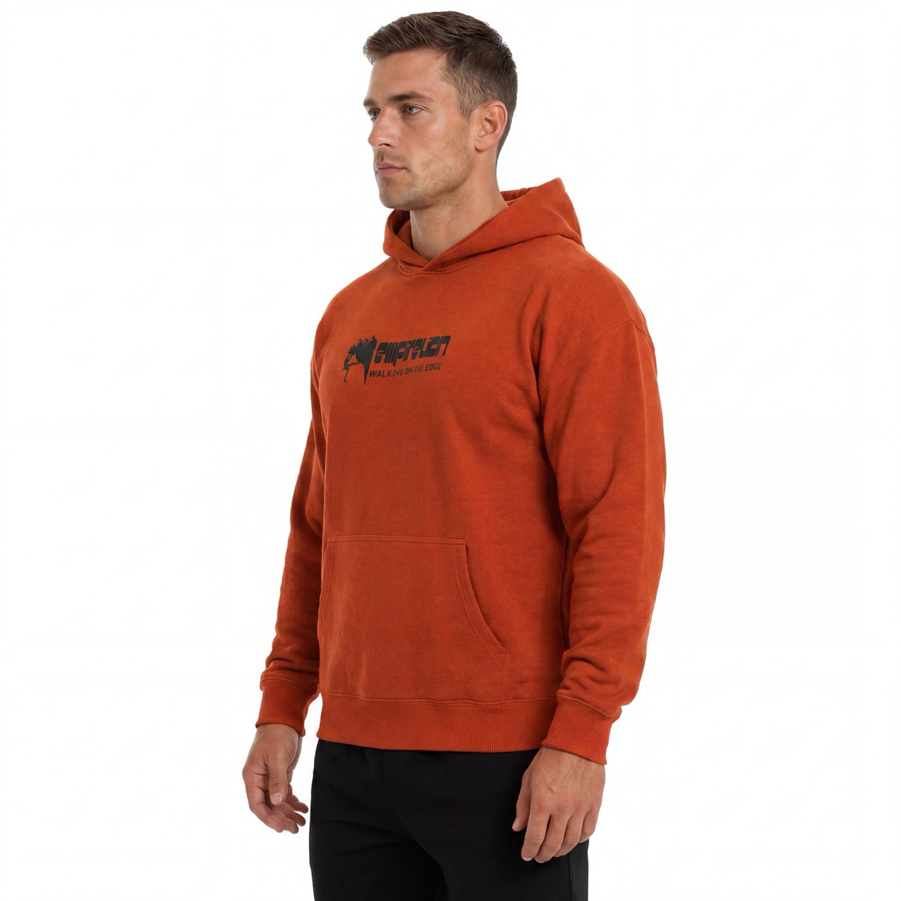 Men's Boys Rock Climbing Printed Over Shoulder Hoodie