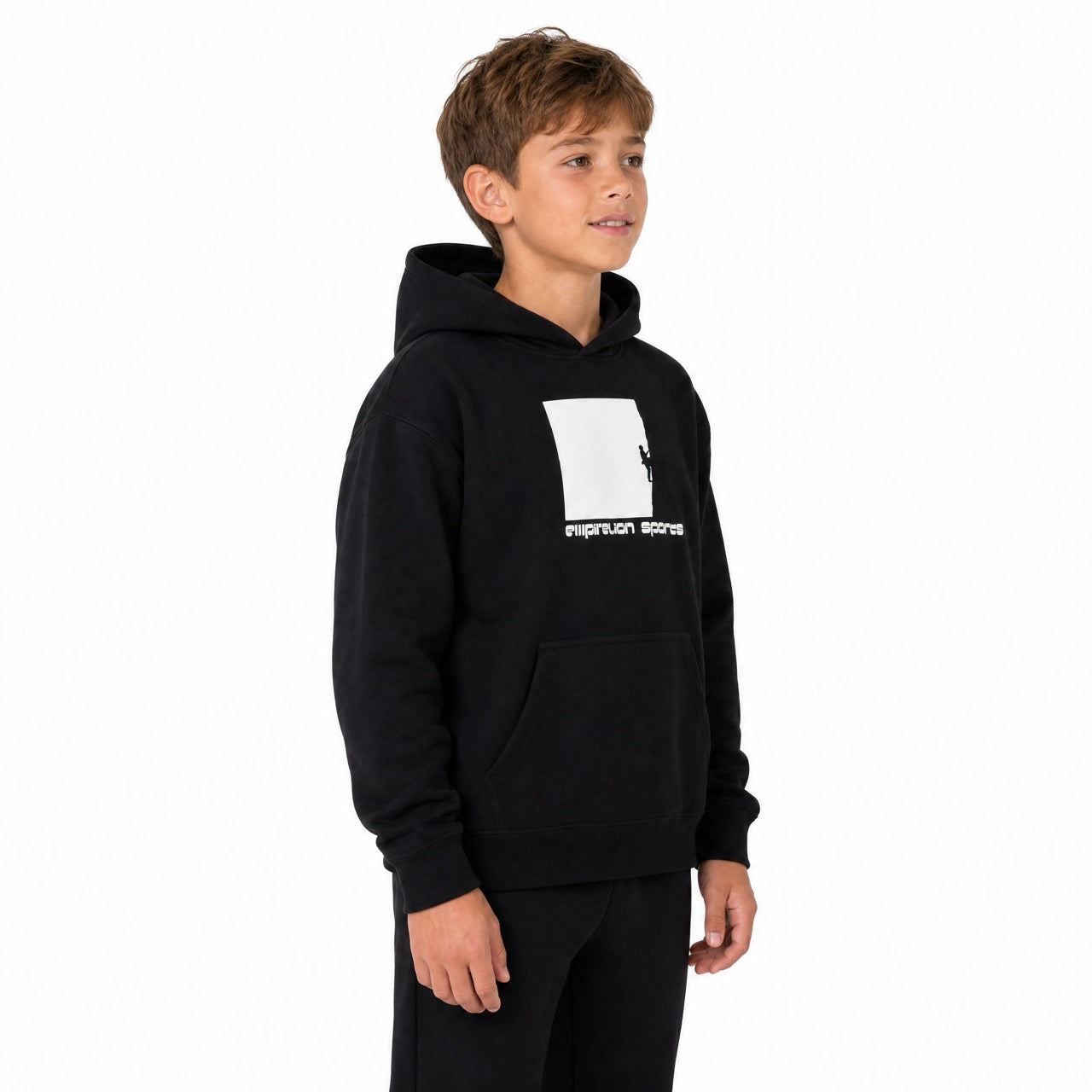 Boys Rock Climbing Printed Over Shoulder Hoodie