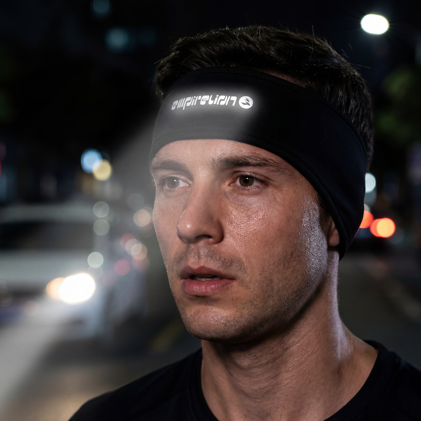 Running Headband Reflective Sweatband Sports Headband Stretchy Unisex