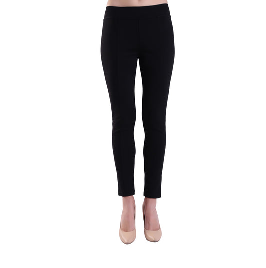 Women's Stretch Pull-on EASE into office Ponte Pant Legging Slim or Bootcut - All Day  Comfort and Pinstripes