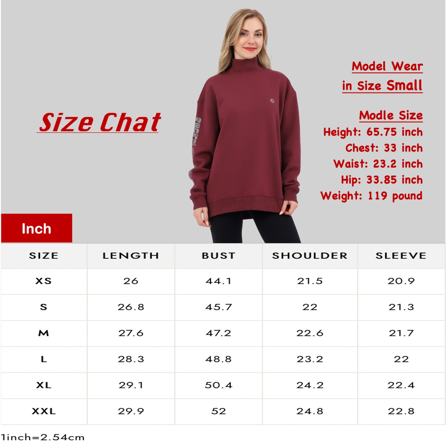 Women Turtleneck Over Shoulder Refective Print Casual Sports Sweatshirt Tops