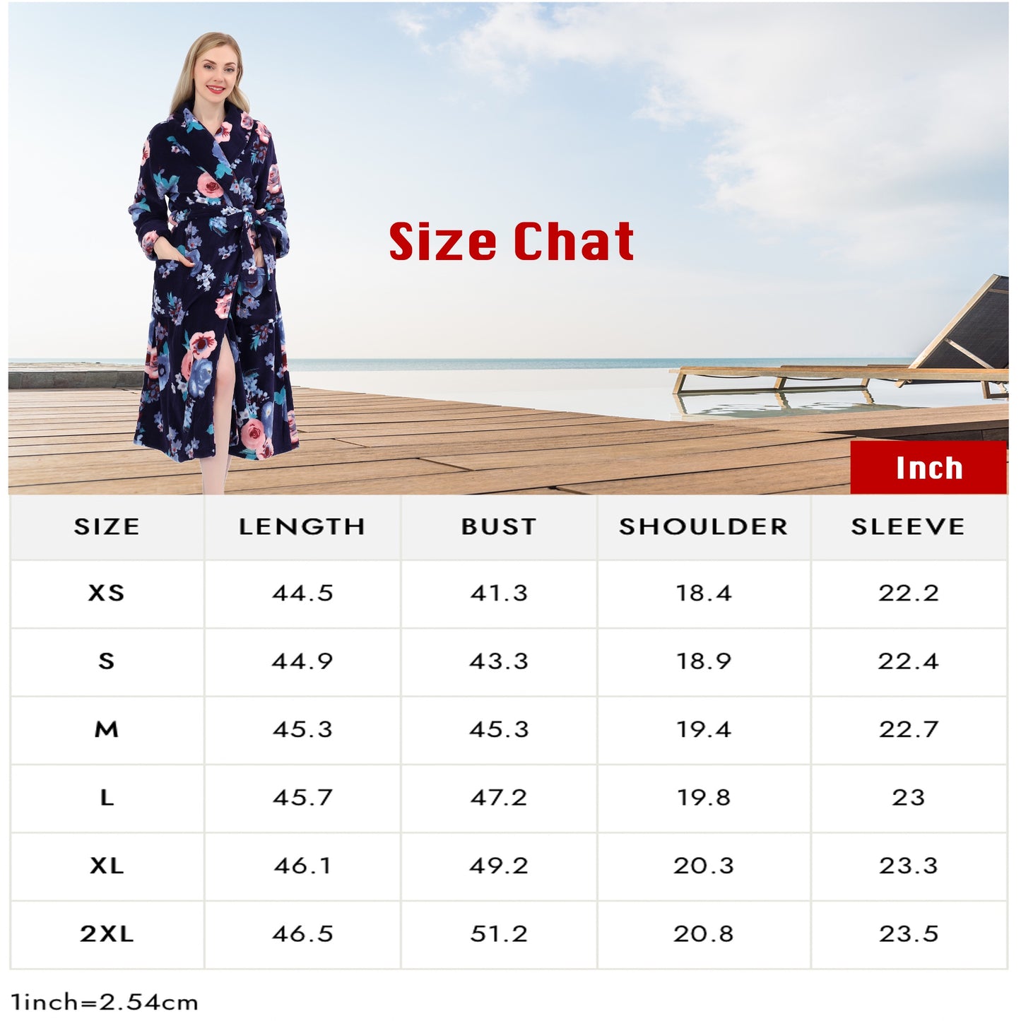 Women's Shaggy Fleece Robe Warm Plush Long Bathrobe for Women shawl collar nightgown with Pockets