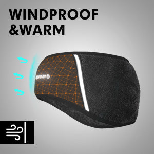 Windproof Fuzzy Fleece Headband Reflective Thermal Ear Warmer Muffs