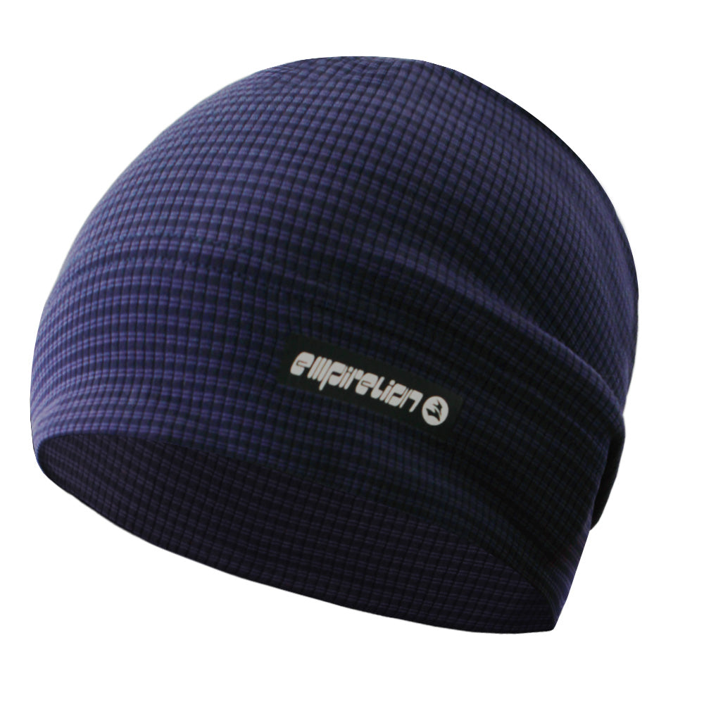 Thermal Stripes Fleece Ski Cycling Under Helmet Liner Running Beanie Hat