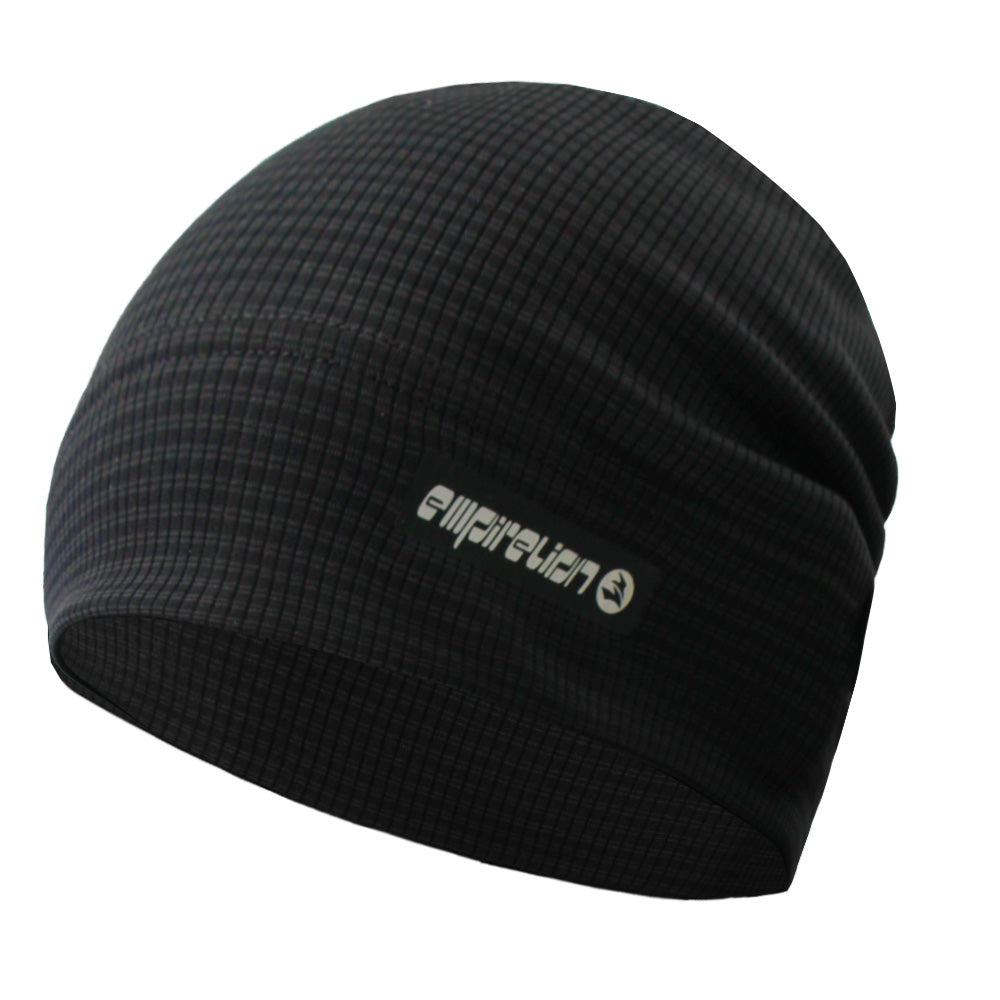 Thermal Stripes Fleece Ski Cycling Under Helmet Liner Running Beanie Hat