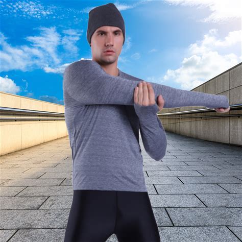 Men's Compression Shirt Long Sleeve Breathable Running Tee Shirt