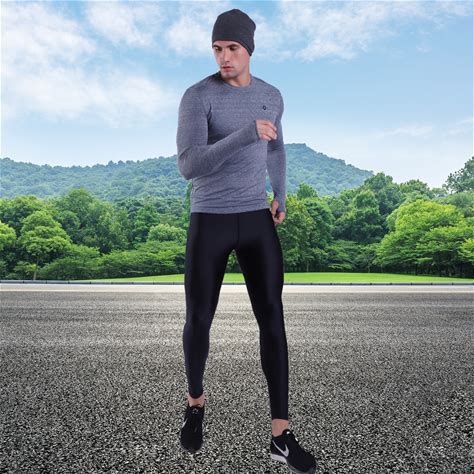 Men's Compression Shirt Long Sleeve Breathable Running Tee Shirt