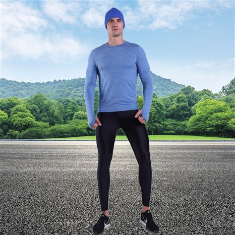 Men's Compression Shirt Long Sleeve Breathable Running Tee Shirt