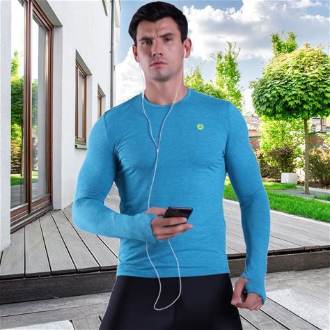 Men's Compression Shirt Long Sleeve Breathable Running Tee Shirt