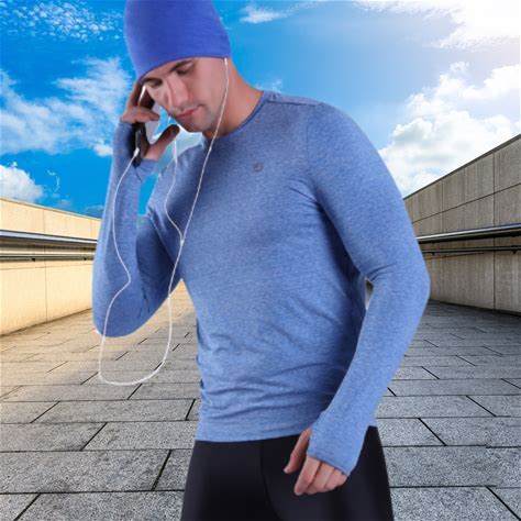 Men's Compression Shirt Long Sleeve Breathable Running Tee Shirt