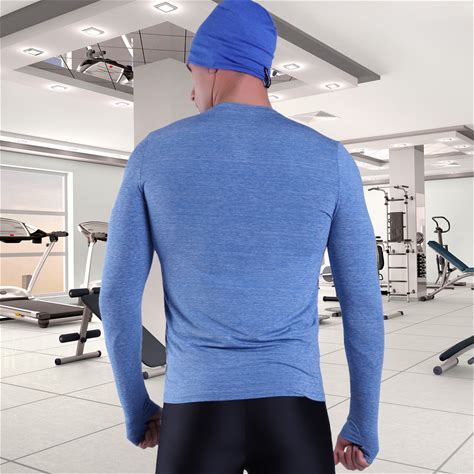 Men's Compression Shirt Long Sleeve Breathable Running Tee Shirt