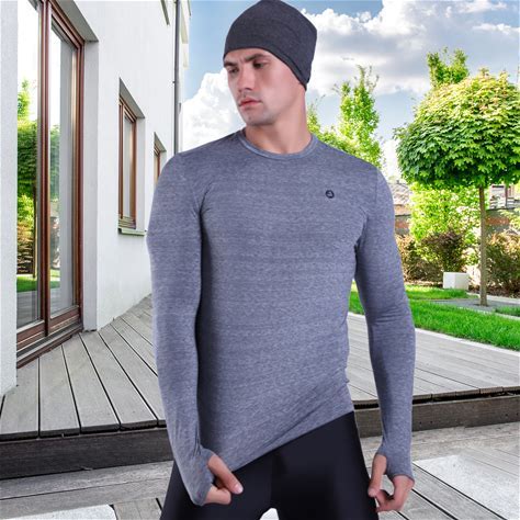 Men's Compression Shirt Long Sleeve Breathable Running Tee Shirt