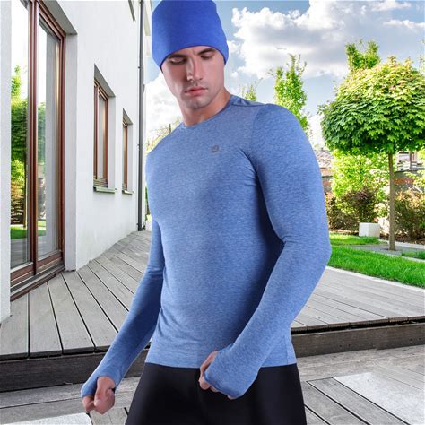 Men's Compression Shirt Long Sleeve Breathable Running Tee Shirt