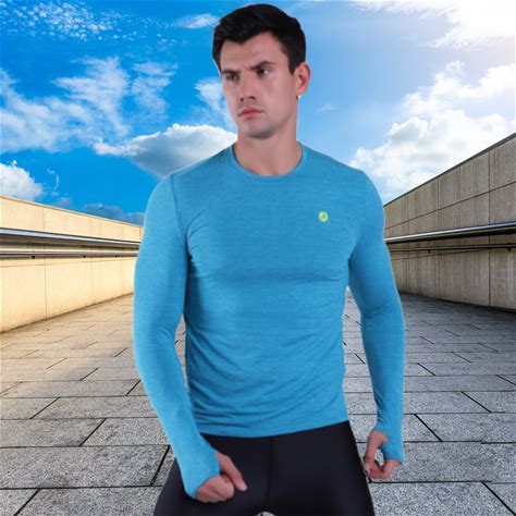 Men's Compression Shirt Long Sleeve Breathable Running Tee Shirt