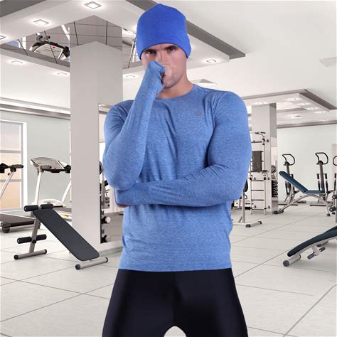 Men's Compression Shirt Long Sleeve Breathable Running Tee Shirt