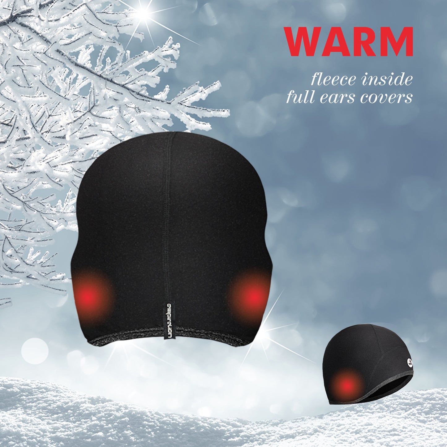 Kids Thermal Helmet Liner Thin Skull Cover Ears Beanie Child Running Hats